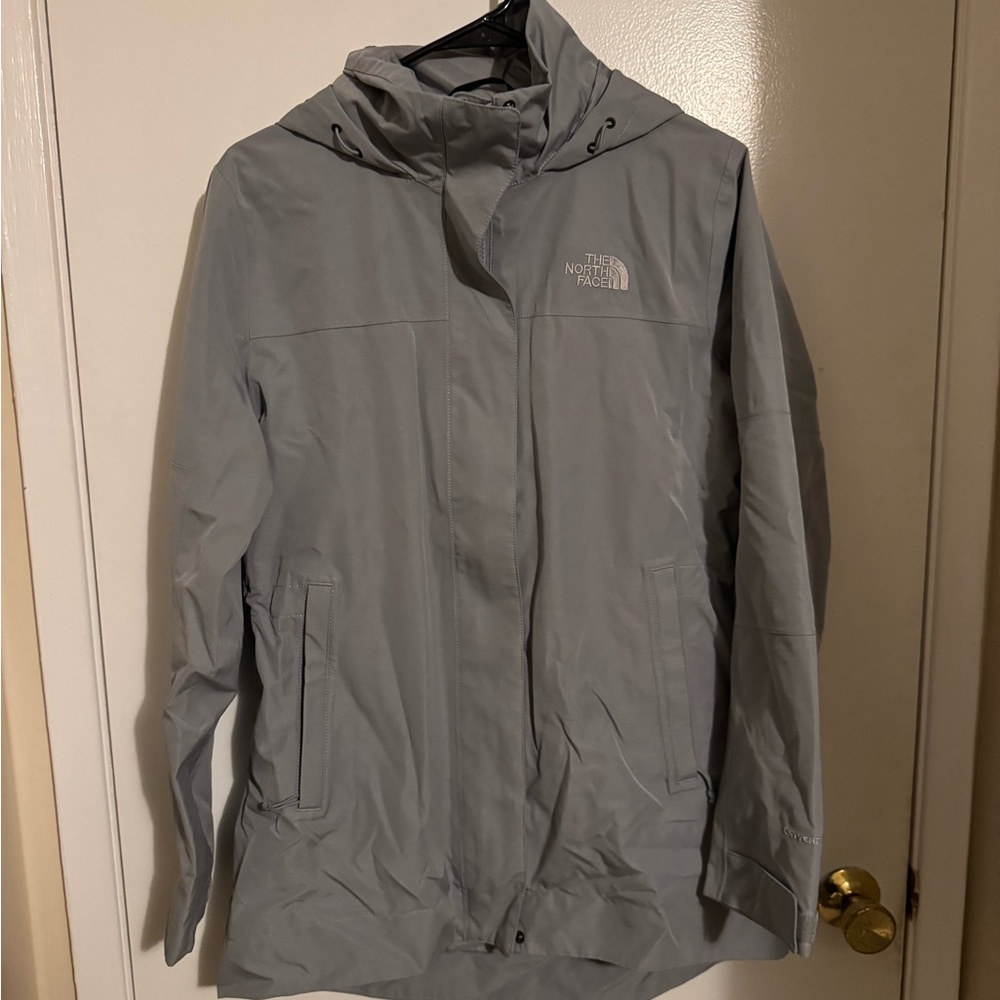 NWOT The North Face Light Gray Rain Coat